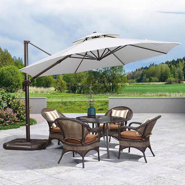 3M Roma Umbrella Sunshade Cantilever Hanging Parasol 360° Rotating,white - Parasol