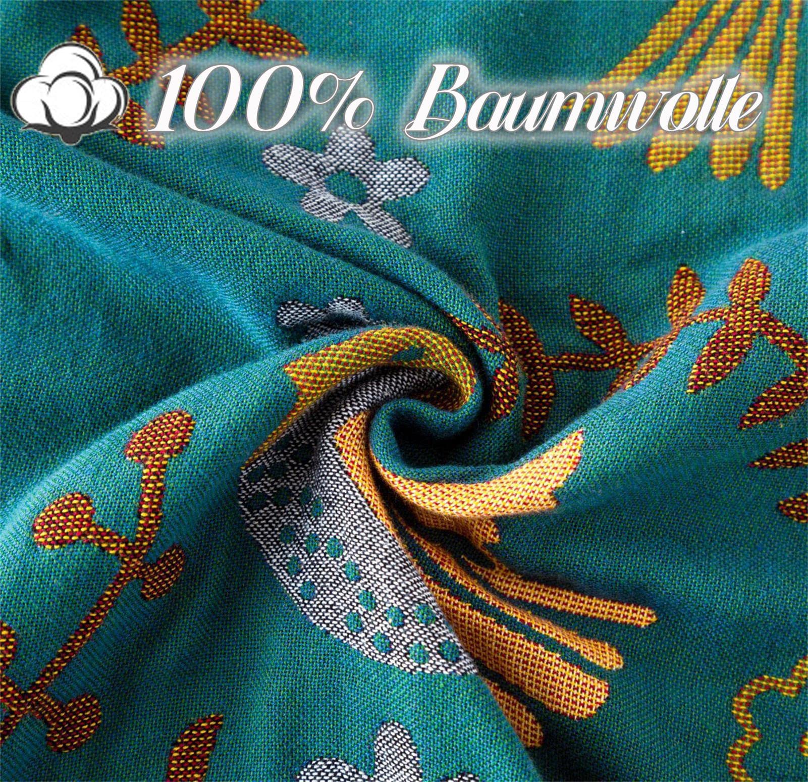 Boho Bed Cover 60"x80"/80"×90" - 2-in-1 Cotton Throw Blanket for Couch, Sofa & Bohemian Style Bedding, Lightweight for Picnic, Beach, Home Decor