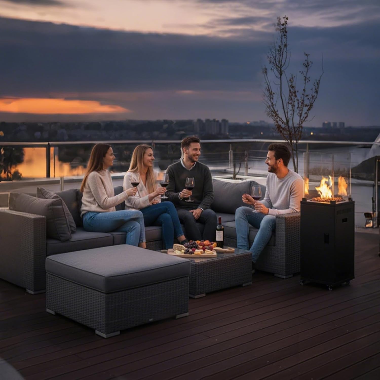 Powerful 13kW Outdoor Gas Heater | Patio & Garden Warmth Instant Warmth for UK Patios Wheeled Propane Heater for Gardens