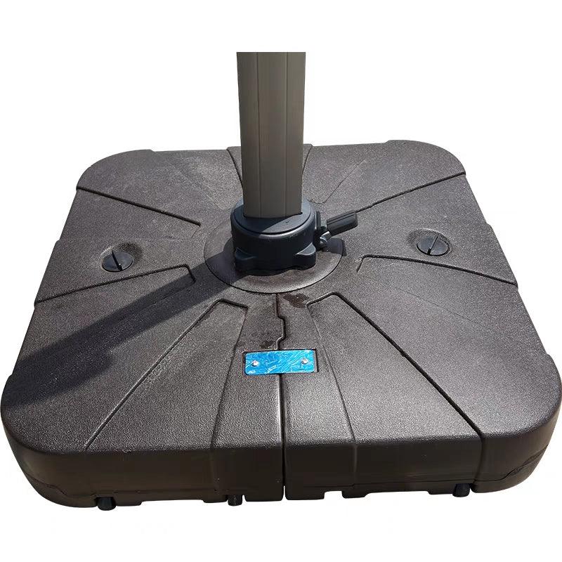Patio Umbrella Stand Parasol Base 15KG Square Black,Water and Sand Filled, Up to 100kg - Parasol