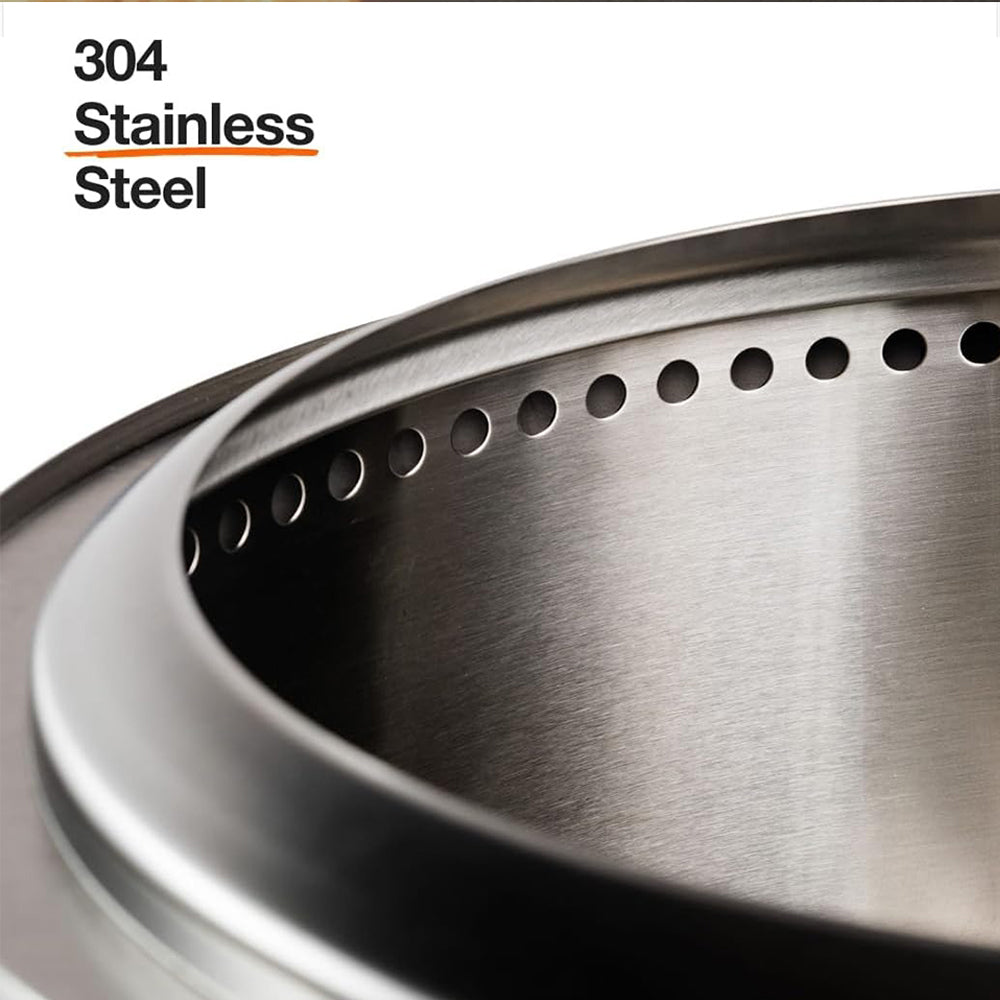 Smokeless Fire Pit for Garden - Portable Stainless Steel Wood Burning Fire Pit with Removable Ash Pan, 49.5 x 44.5 cm, 10 kg