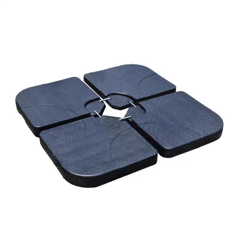 4 Pcs Heavy Duty Plastic Umbrella Weight Base-Black, Parasol Base Stand Weights for Cantilever Parasols, Water and Sand Filled - Parasol