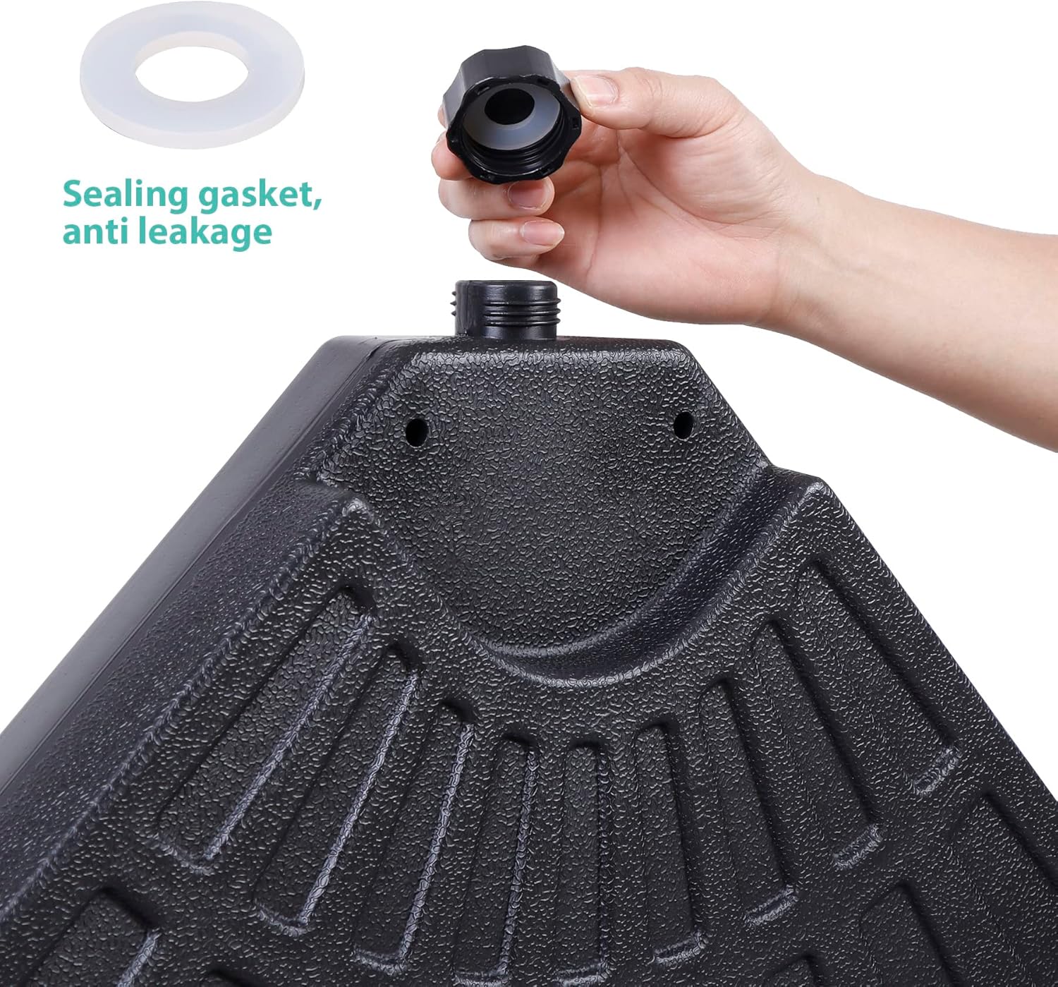 4 PCs Portable Round Parasol Base Umbrella Cross Stand Weights Holder Sand or Water Fillable