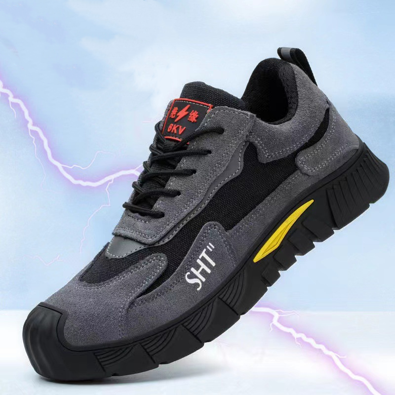 Lightweight  Low-heeled Steel Toe Labor Safety Work Shoes
